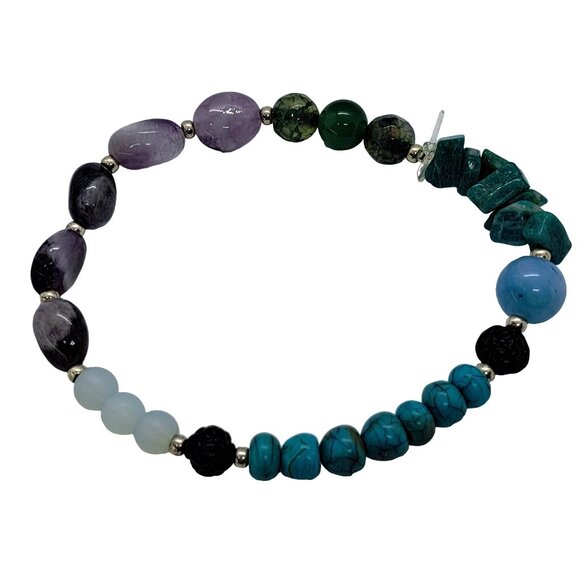 Handmade Stretch bracelet stones crystals - Picture 2 of 2